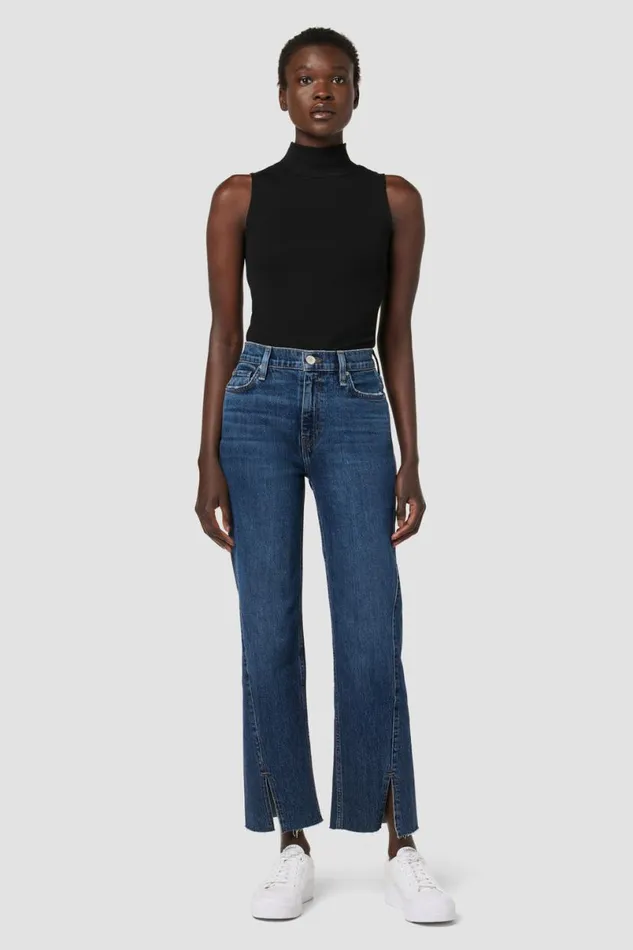 Hudson Jeans Straight Women Remi HighRise Straight Ankle Forward Seam Petite Jean W Slit Hem Indigo Breeze Hudson Jeans Straight Women Remi HighRise Straight Ankle Forward Seam Petite Jean W Slit Hem Indigo Breeze