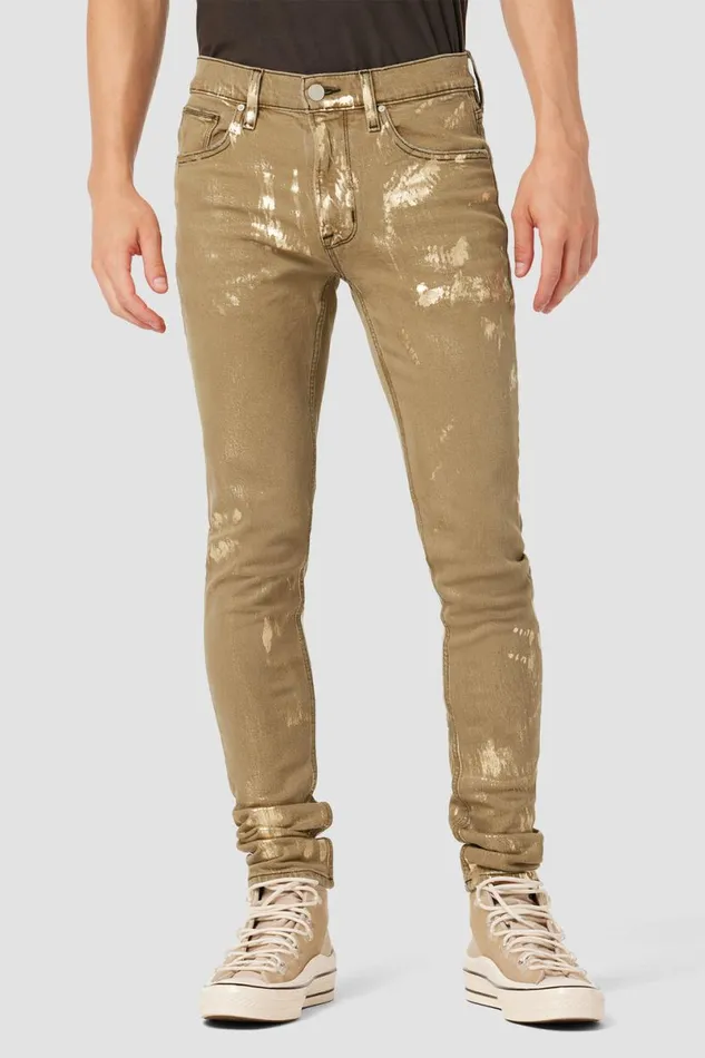 Hudson Jeans Tall Inseams Men Zack Skinny Jean 36034 Inseam Bronze Foil