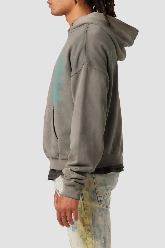 Hudson Jeans Tops and Sweaters Men Crop Hoodie Storm Grey Hudson Jeans Tops and Sweaters Men Crop Hoodie Storm Grey