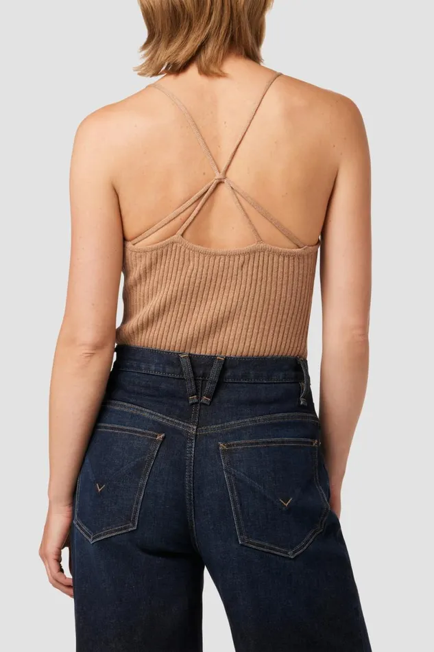 Hudson Jeans Tops and Sweaters Women Knot Back Sweater Tank Camel Hudson Jeans Tops and Sweaters Women Knot Back Sweater Tank Camel
