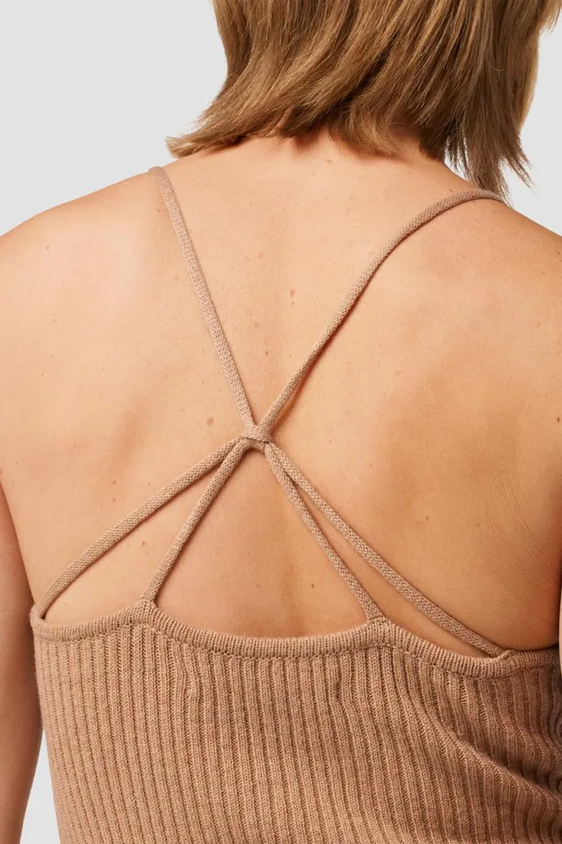 Hudson Jeans Tops and Sweaters Women Knot Back Sweater Tank Camel Hudson Jeans Tops and Sweaters Women Knot Back Sweater Tank Camel