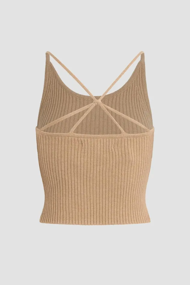 Hudson Jeans Tops and Sweaters Women Knot Back Sweater Tank Camel Hudson Jeans Tops and Sweaters Women Knot Back Sweater Tank Camel