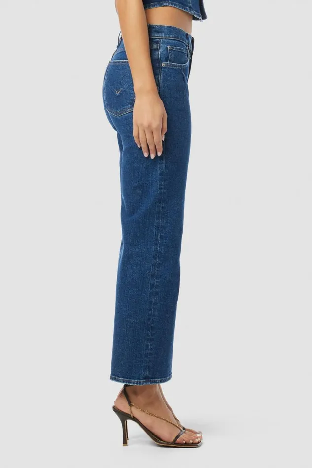 Hudson Jeans Wide Leg Women Rosie Pleated HighRise Wide Leg Jean Rocky Blue Hudson Jeans Wide Leg Women Rosie Pleated HighRise Wide Leg Jean Rocky Blue