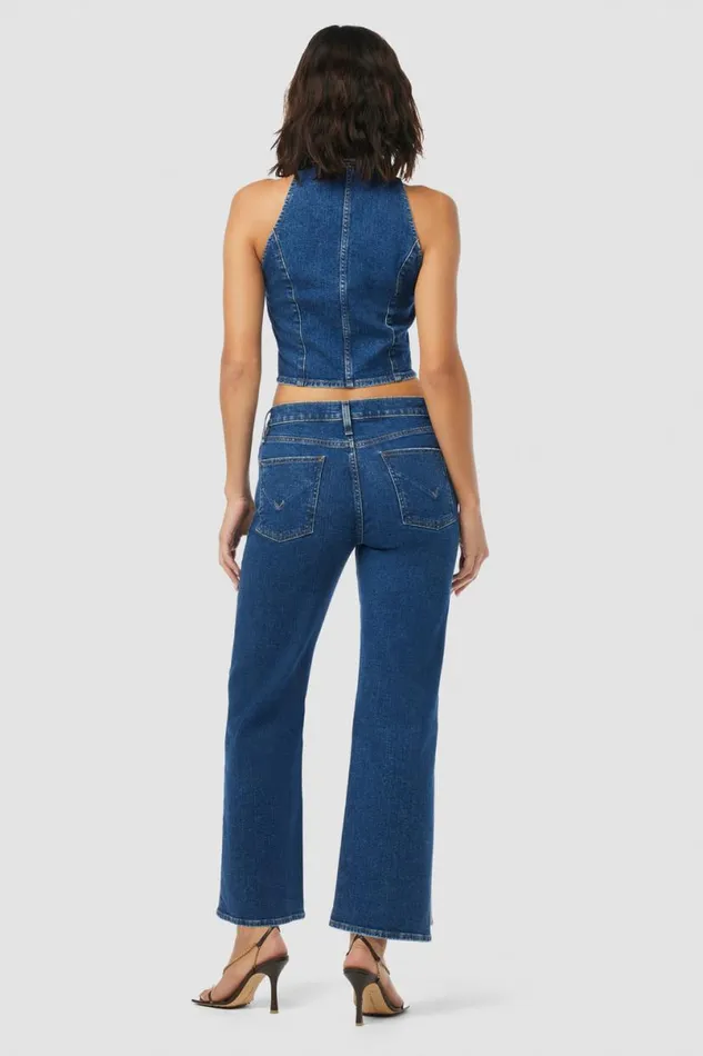 Hudson Jeans Wide Leg Women Rosie Pleated HighRise Wide Leg Jean Rocky Blue Hudson Jeans Wide Leg Women Rosie Pleated HighRise Wide Leg Jean Rocky Blue