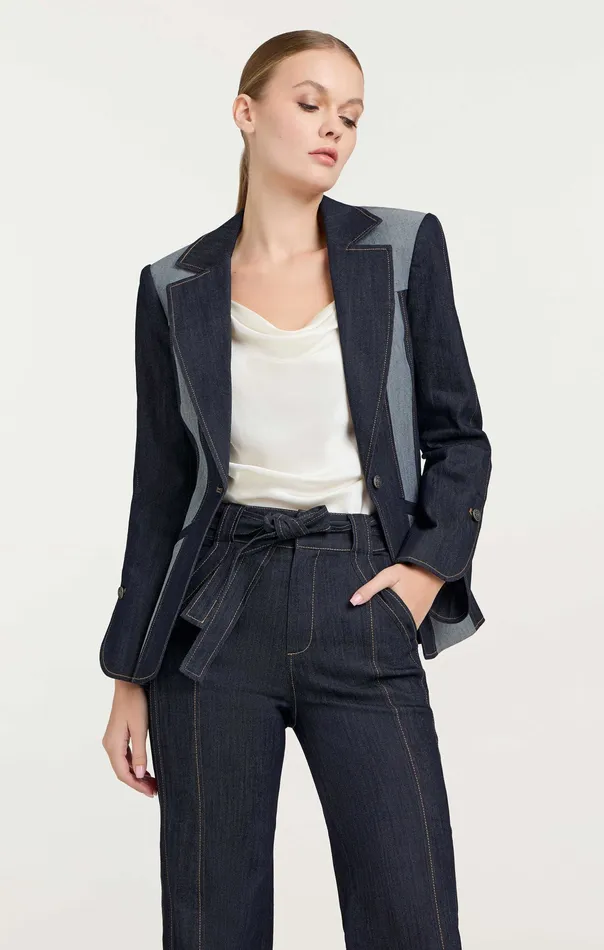 Jackets and Blazers Celie Blazer Indigo 8211 Cinq Sept Women