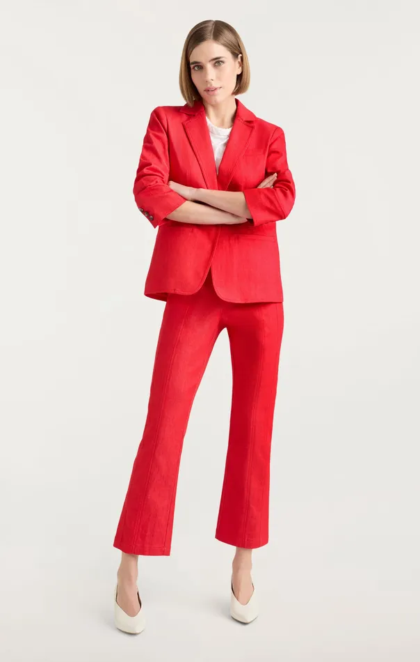 Jackets and Blazers Cinq Sept Women Denim Khloe Blazer Deep Tangelo
