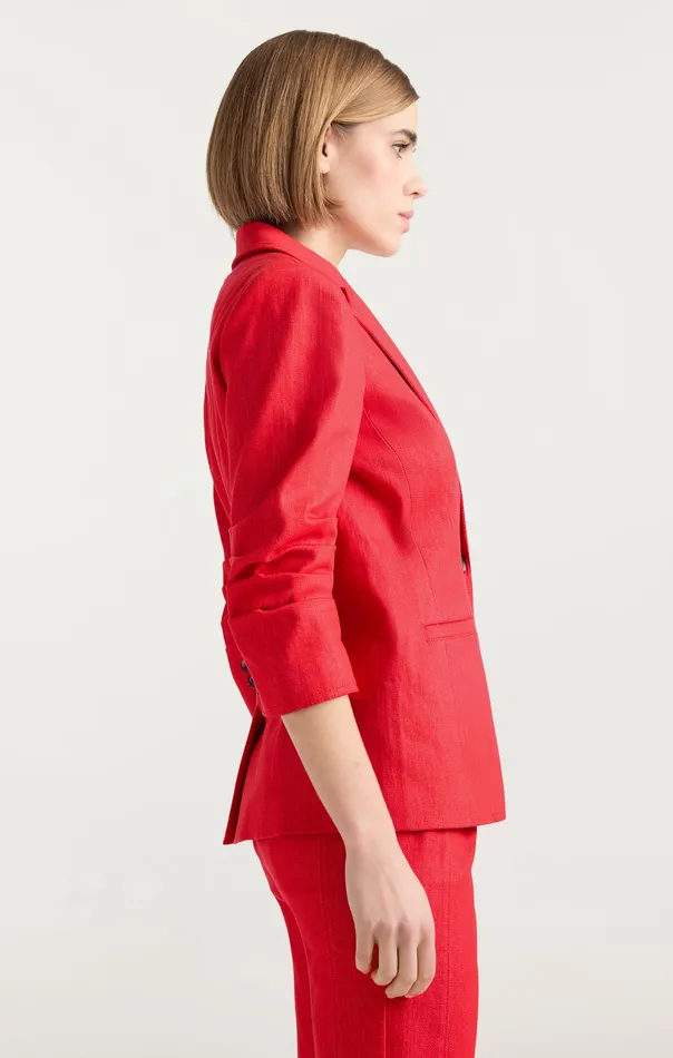 Jackets and Blazers Cinq Sept Women Denim Khloe Blazer Deep Tangelo