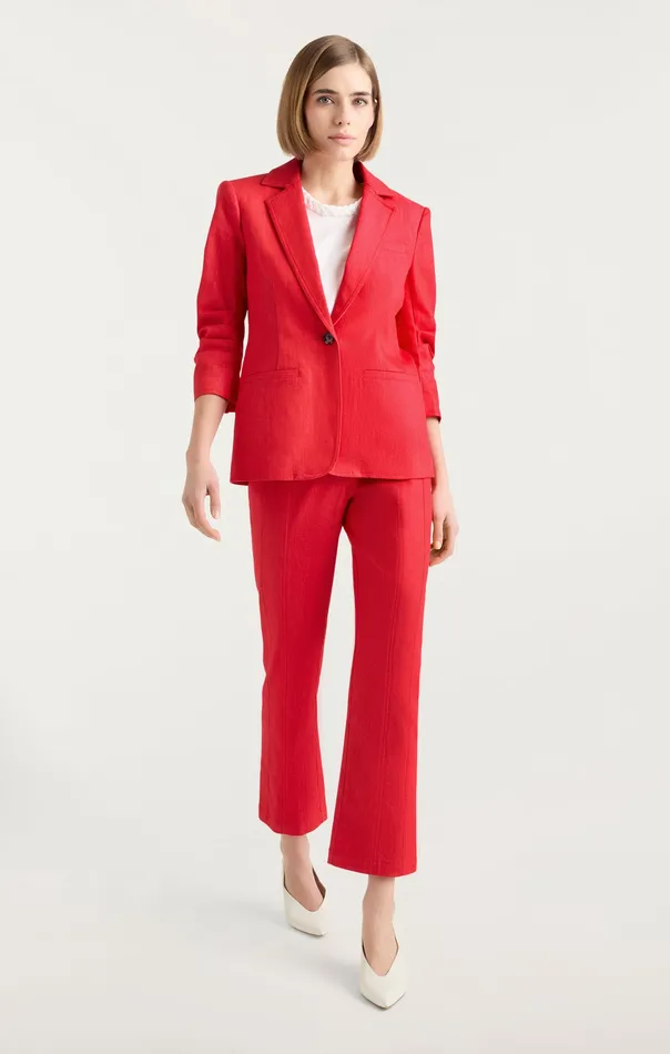 Jackets and Blazers Cinq Sept Women Denim Khloe Blazer Deep Tangelo
