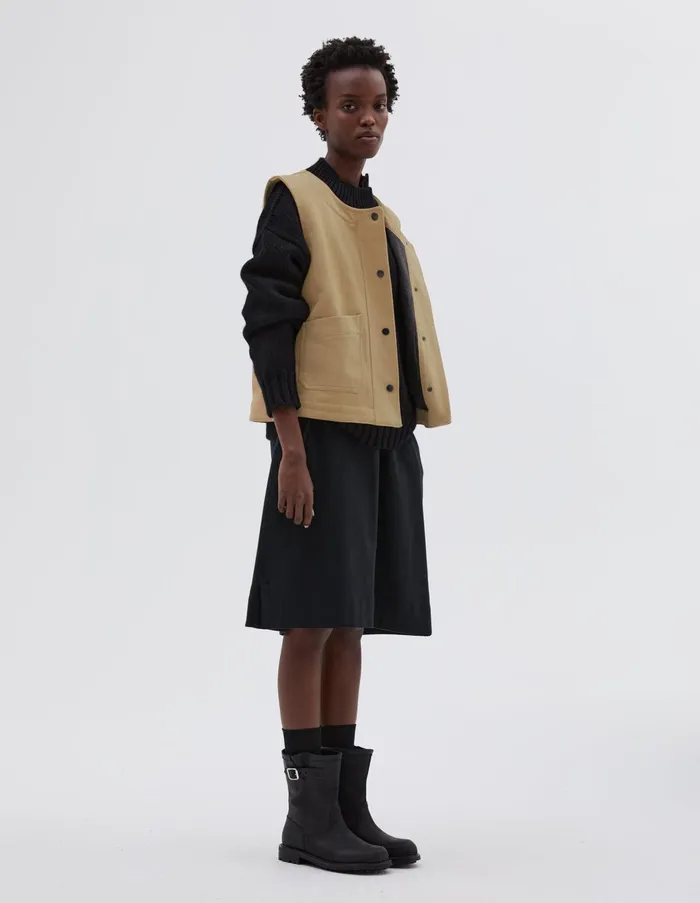 Jackets and Coats Women Margaret Howell Mhl Patch Pocket Jerkin Stone
