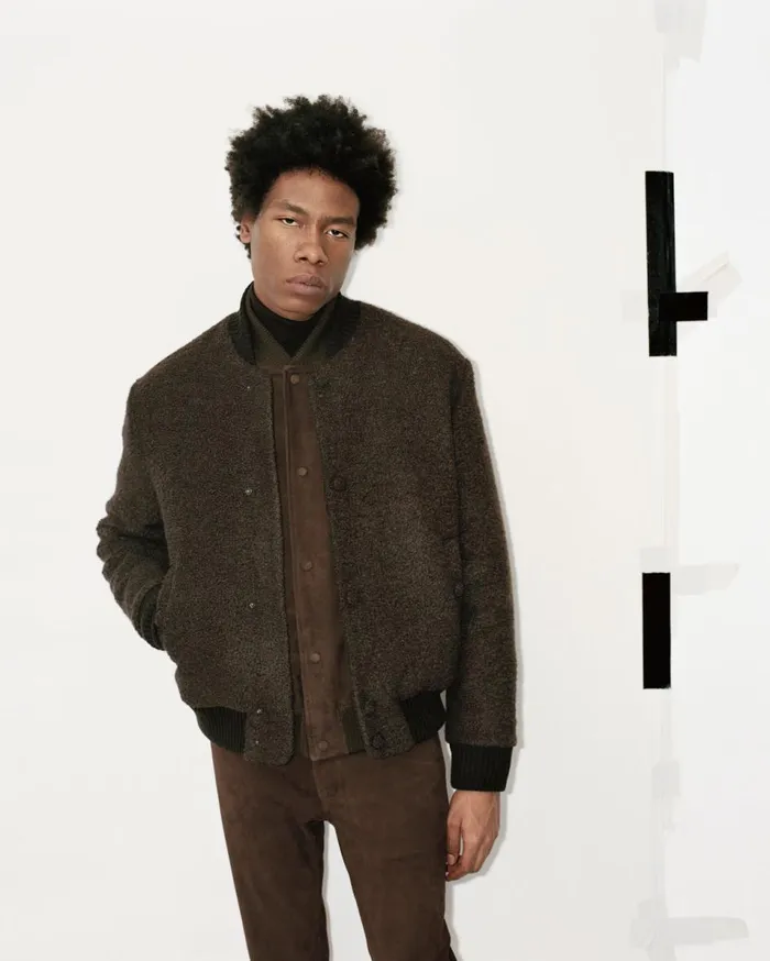 Jackets and Outerwear Men Gabriela Hearst Greg Bomber In Dark Chocolate Suede Jackets and Outerwear Men Gabriela Hearst Greg Bomber In Dark Chocolate Suede