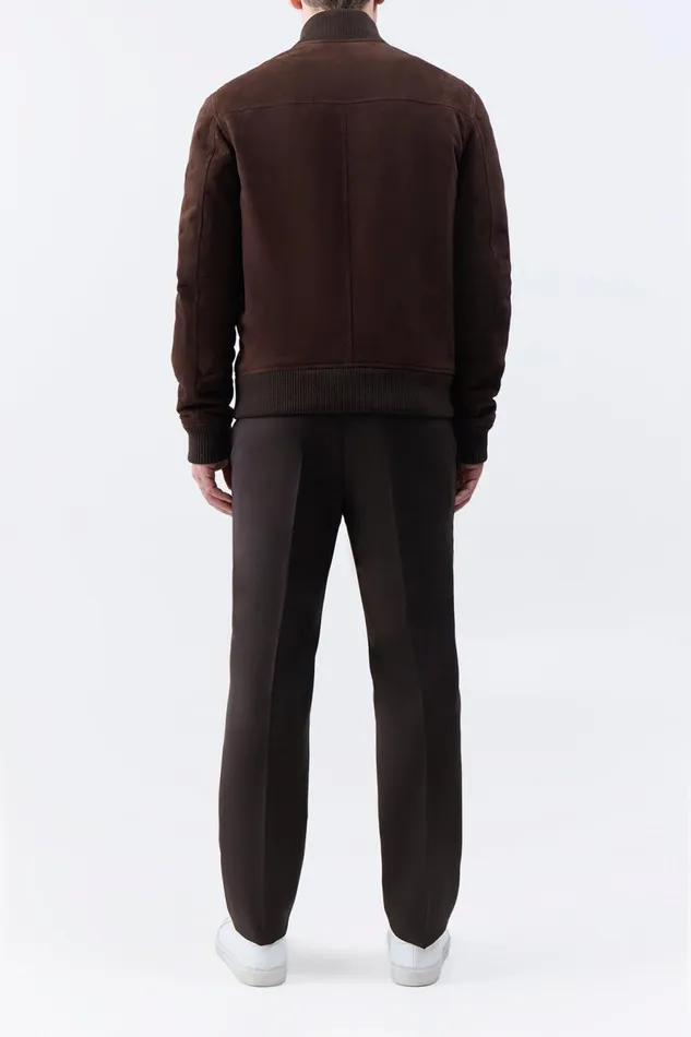 Jackets and Outerwear Men Gabriela Hearst Greg Bomber In Dark Chocolate Suede Jackets and Outerwear Men Gabriela Hearst Greg Bomber In Dark Chocolate Suede