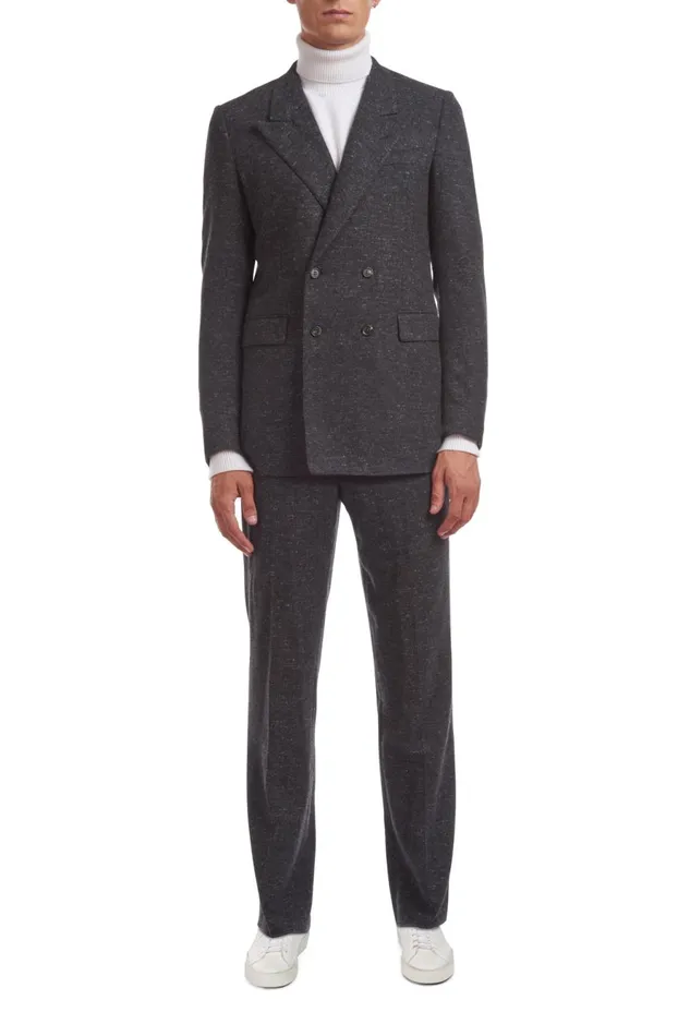 Jackets and Outerwear Men Gabriela Hearst Kingsley Jacket In Dark Grey Cashmere