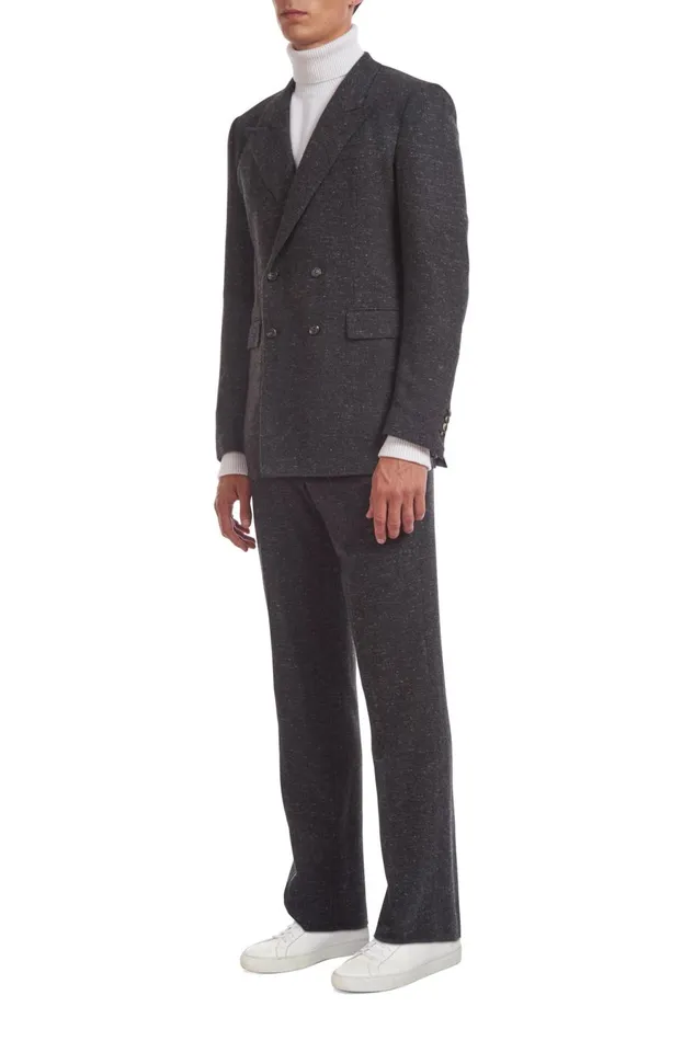 Jackets and Outerwear Men Gabriela Hearst Kingsley Jacket In Dark Grey Cashmere