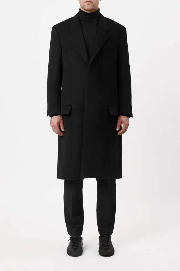 Jackets and Outerwear Men Gabriela Hearst Slade Coat In Black DoubleFace Recycled Cashmere Jackets and Outerwear Men Gabriela Hearst Slade Coat In Black DoubleFace Recycled Cashmere