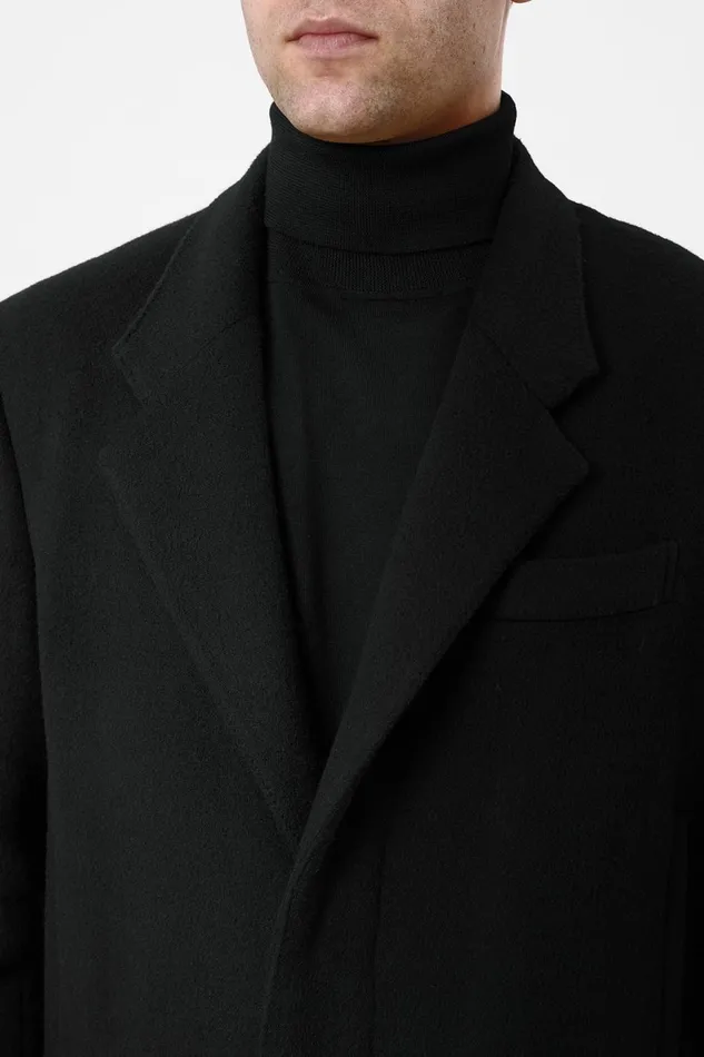 Jackets and Outerwear Men Gabriela Hearst Slade Coat In Black DoubleFace Recycled Cashmere Jackets and Outerwear Men Gabriela Hearst Slade Coat In Black DoubleFace Recycled Cashmere