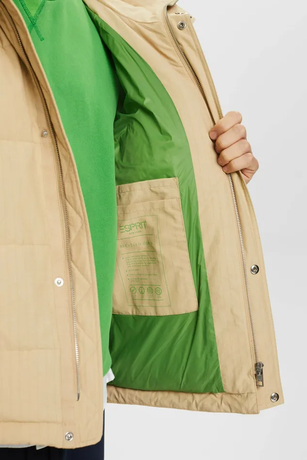 Jackets Coats Men Esprit Logo Down Puffer Jacket Sand