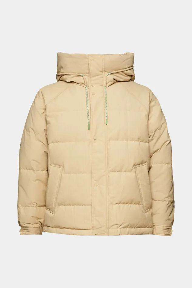 Jackets Coats Men Esprit Logo Down Puffer Jacket Sand