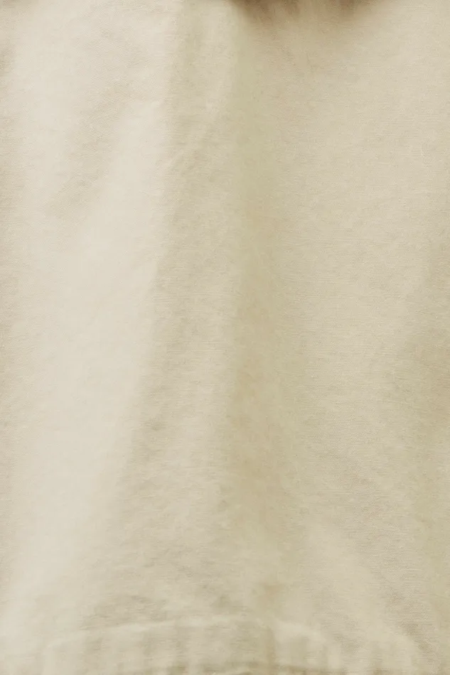 Jackets Coats Women Esprit Cropped TieFront CottonCanvas Jacket Sand