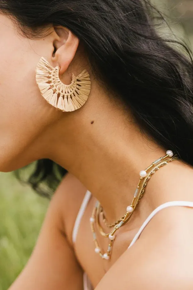 Jewelry Women Bohme Deidre Tassel Fan Earrings In Tan Tan