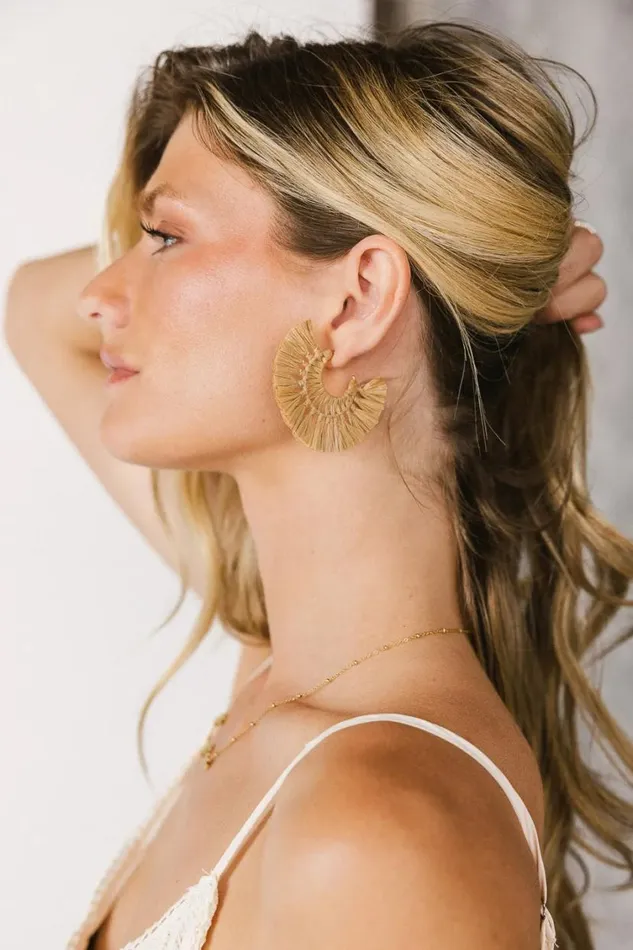 Jewelry Women Bohme Deidre Tassel Fan Earrings In Tan Tan