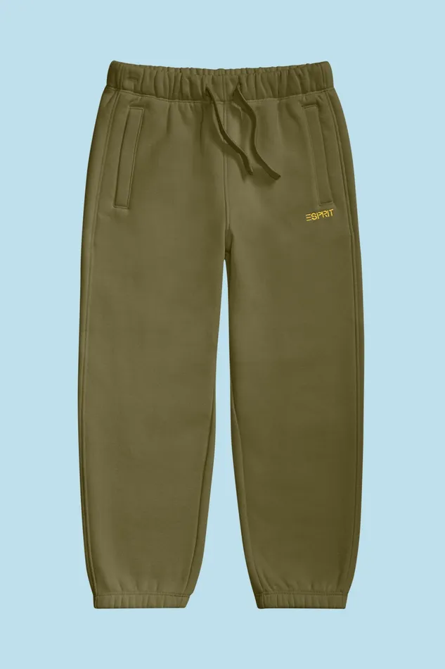 Joggers Kids Esprit CottonBlend Logo Sweatpants Olive