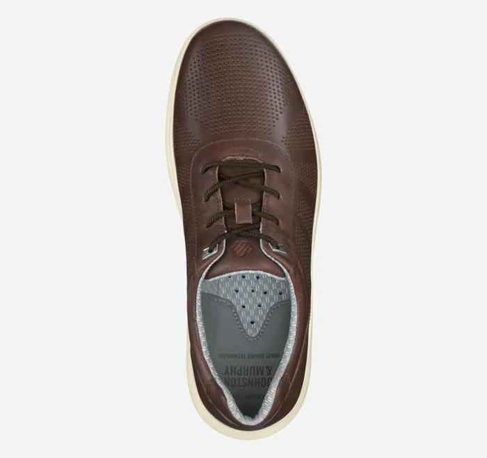 Johnston and Murphy LaceUps Men Activate UThroat Brown Full Grain