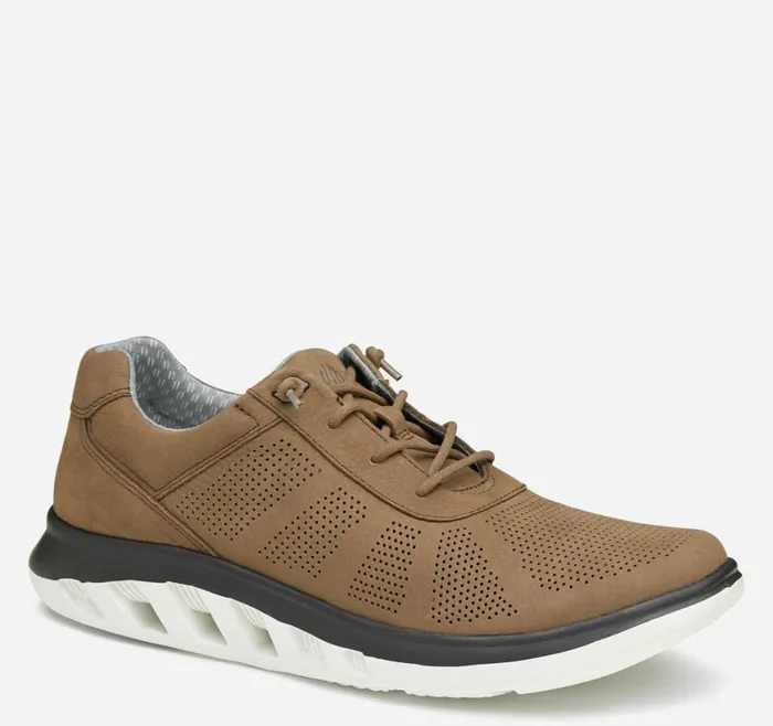 Johnston and Murphy LaceUps Men Activate UThroat Light Brown Nubuck
