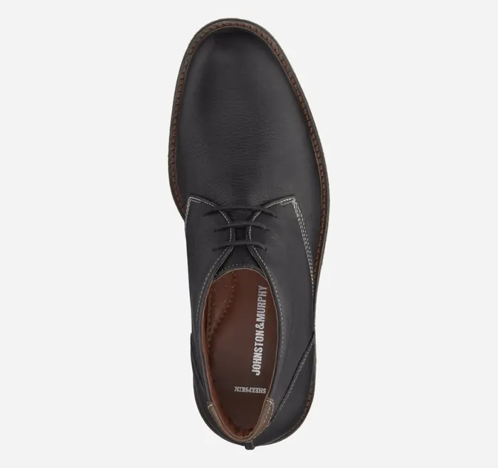Johnston and Murphy LaceUps Men Copeland Chukka Black Tumbled Full Grain Johnston and Murphy LaceUps Men Copeland Chukka Black Tumbled Full Grain