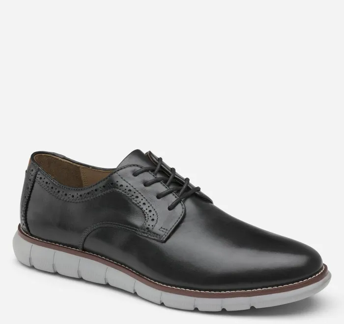 Johnston and Murphy LaceUps Men Holden Plain Toe Black Full Grain