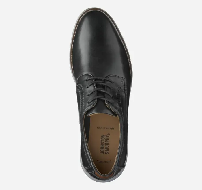 Johnston and Murphy LaceUps Men Holden Plain Toe Black Full Grain Johnston and Murphy LaceUps Men Holden Plain Toe Black Full Grain