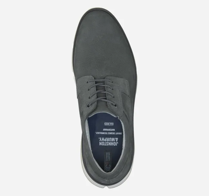 Johnston and Murphy LaceUps Men XC4reg Tanner Plain Toe Dark Gray Nubuck