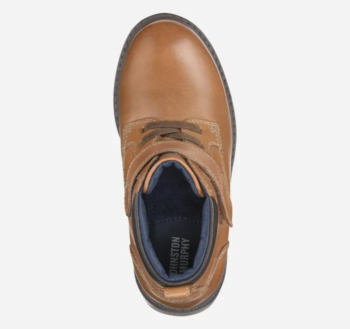 Johnston and Murphy Little Kid Boys Little Kid Patterson Boot Tan Full Grain