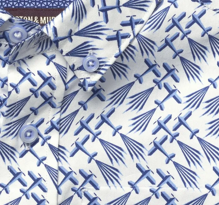 Johnston and Murphy Shirts Boys Boys LongSleeve Printed Shirt White Airplane Johnston and Murphy Shirts Boys Boys LongSleeve Printed Shirt White Airplane