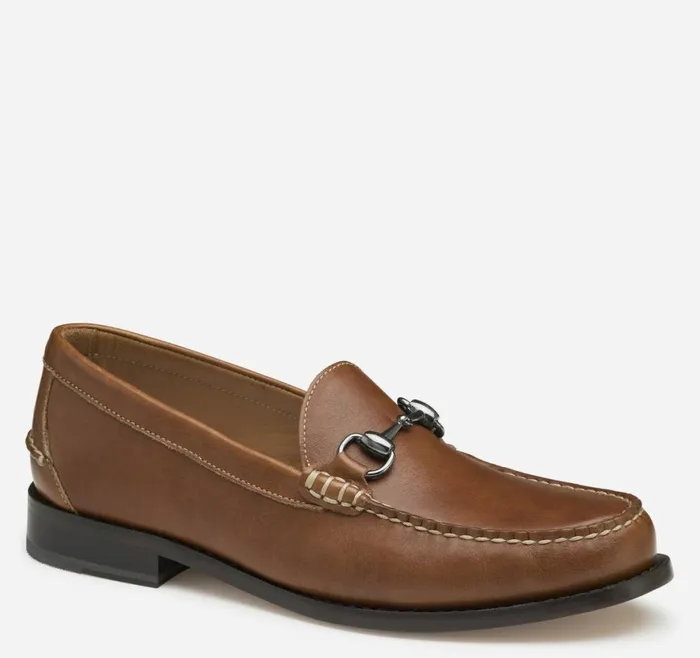 Johnston and Murphy SlipOns Men Halstead Bit Tan Full Grain