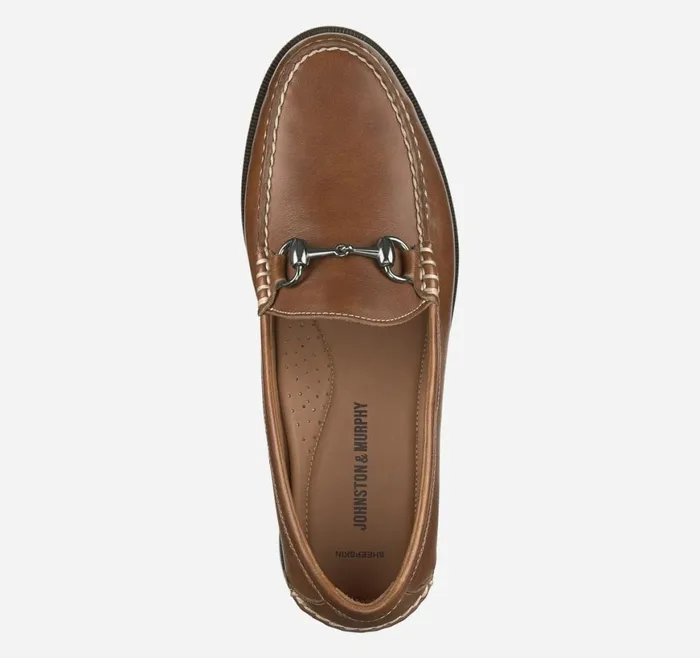 Johnston and Murphy SlipOns Men Halstead Bit Tan Full Grain Johnston and Murphy SlipOns Men Halstead Bit Tan Full Grain