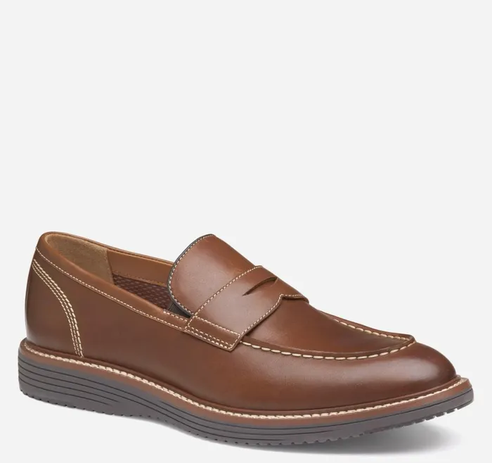 Johnston and Murphy SlipOns Men Upton Penny Tan Full Grain