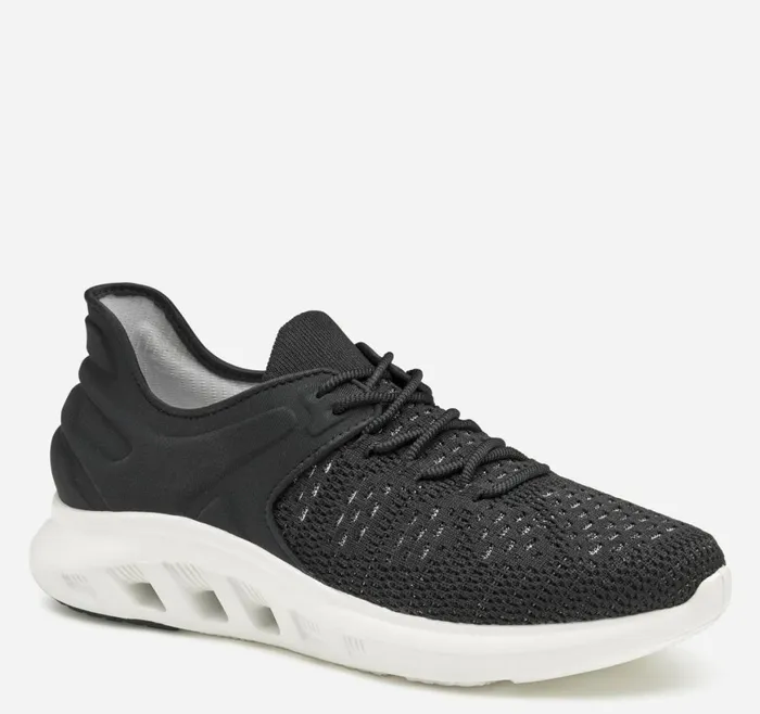 Johnston and Murphy Sneakers Women Activate Knit UThroat Black Knitnylon