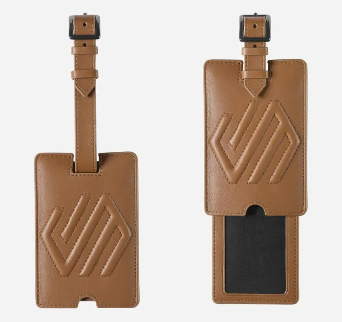 Johnston and Murphy Travel Accessories Men Richmond Luggage Tag Tan Nappa