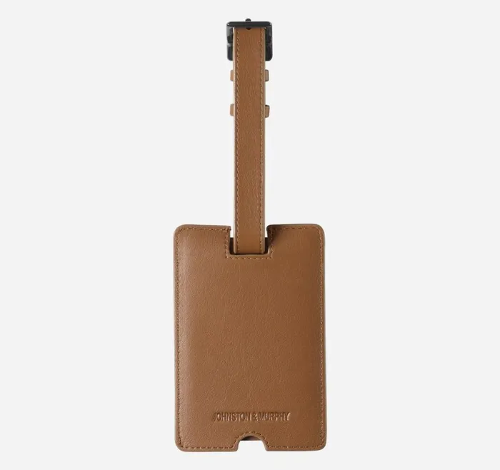 Johnston and Murphy Travel Accessories Men Richmond Luggage Tag Tan Nappa