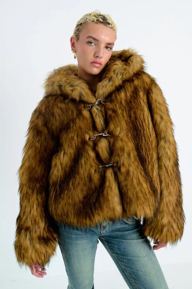 Julia Faux Fur Coat Women The Ragged Priest Coats and Jackets