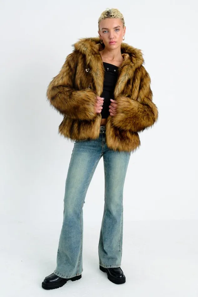Julia Faux Fur Coat Women The Ragged Priest Coats and Jackets