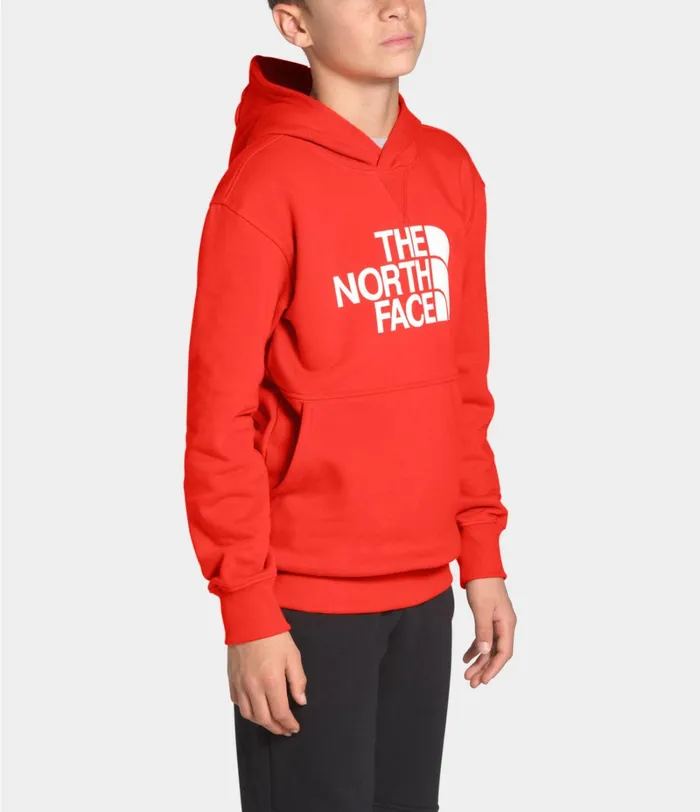 Kids Fleece The North Face Essential Pullover Hoodie Flare Orange