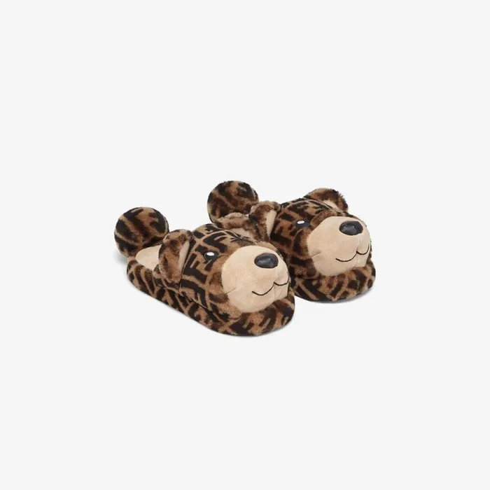 Kids Sheepskin Slippers Fendi Shoes