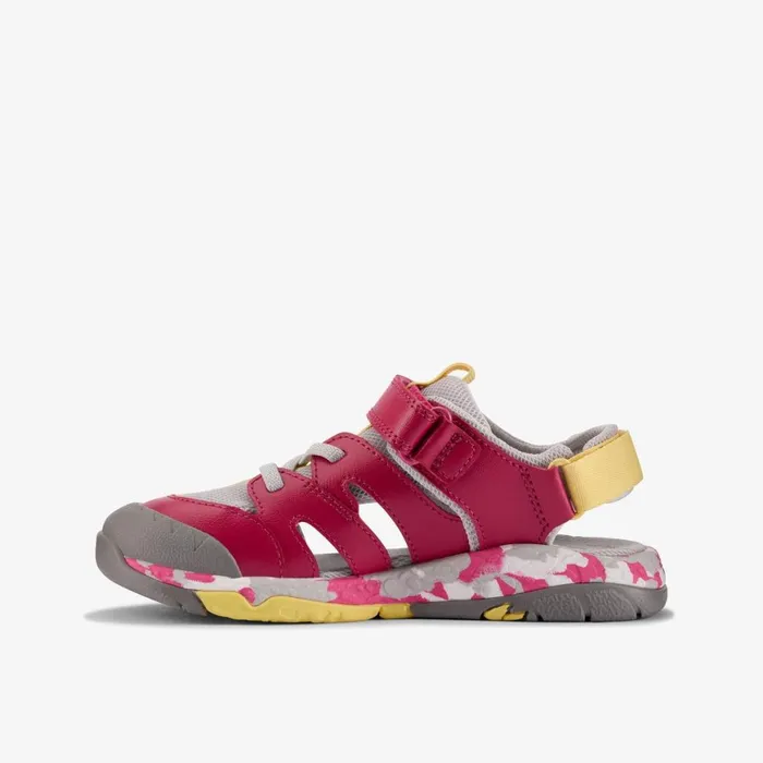 Kids Steggy Roar Pink Combination Clarks Sandals
