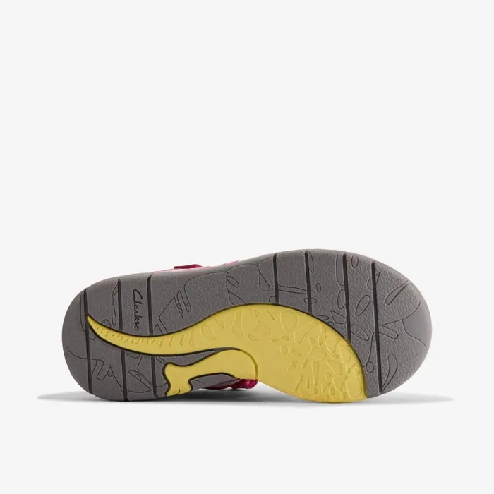 Kids Steggy Roar Pink Combination Clarks Sandals