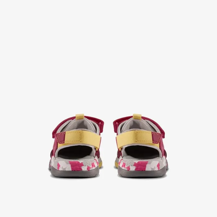 Kids Steggy Roar Pink Combination Clarks Sandals