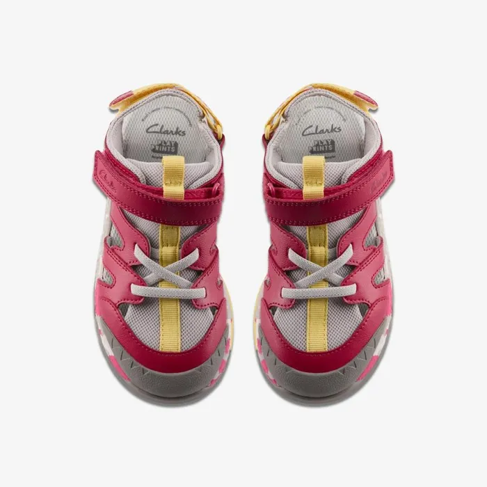 Kids Steggy Roar Pink Combination Clarks Sandals