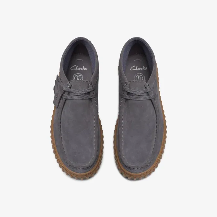 Kids Torhill Grey Suede Clarks Boots