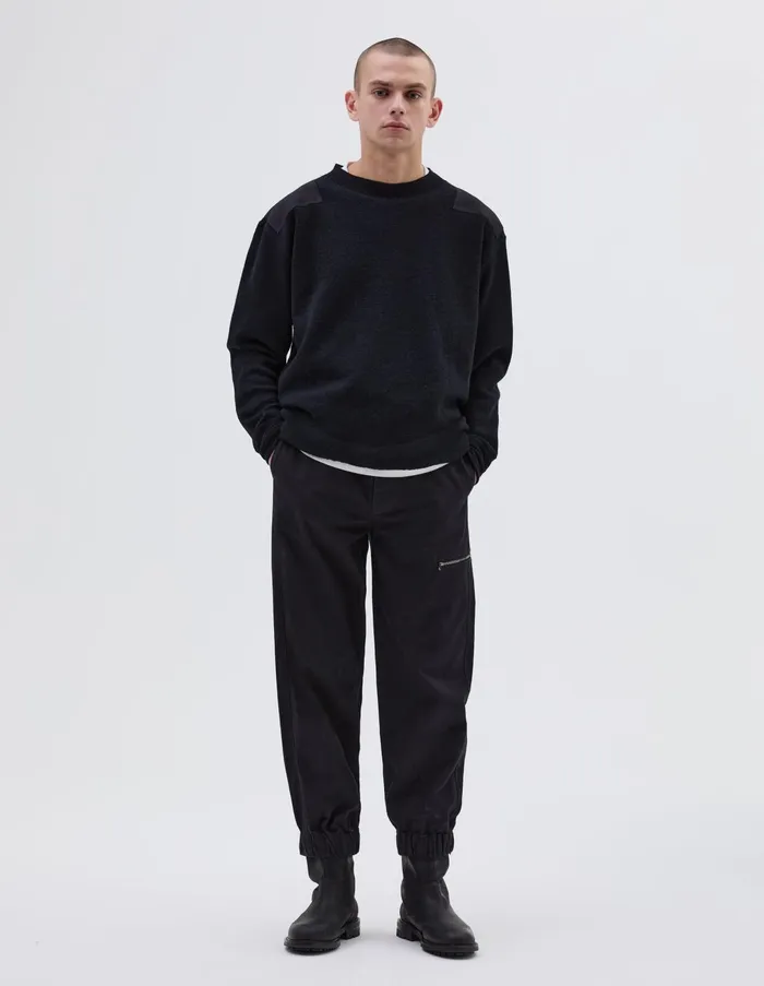 Knitwear Men Margaret Howell Mhl Woven Patch Crew Ink