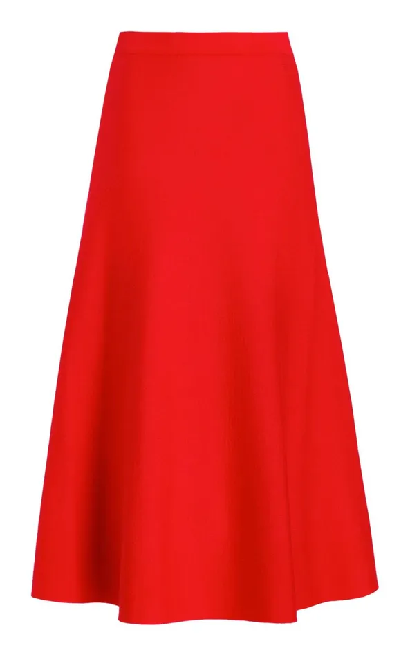 Knitwear Women Gabriela Hearst Freddie Knit Midi Skirt In Red Topaz Merino Wool Cashmere Knitwear Women Gabriela Hearst Freddie Knit Midi Skirt In Red Topaz Merino Wool Cashmere